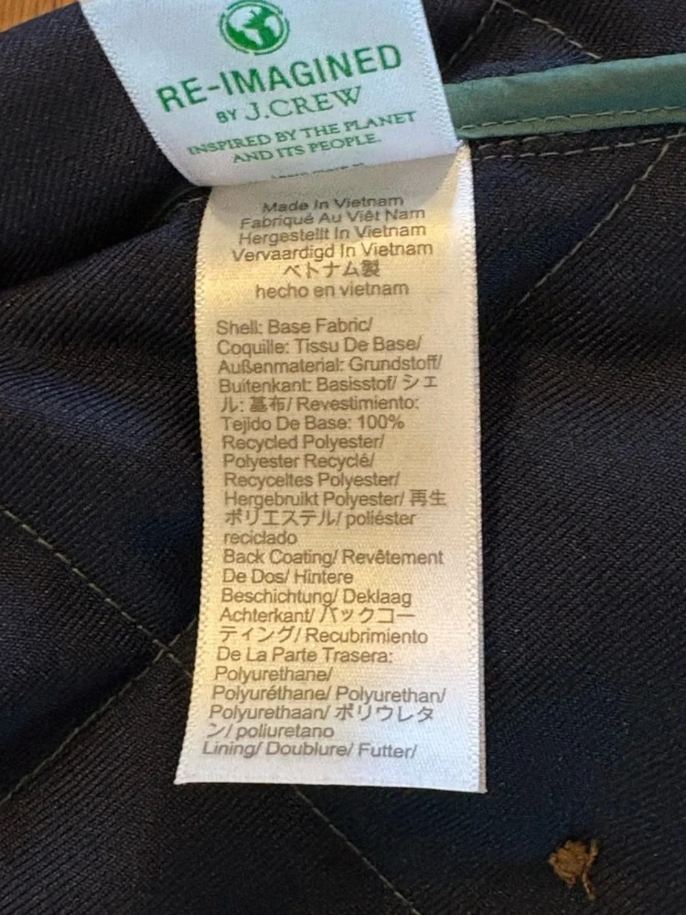 J.Crew Re-Imagined Quilted Vest Large Green